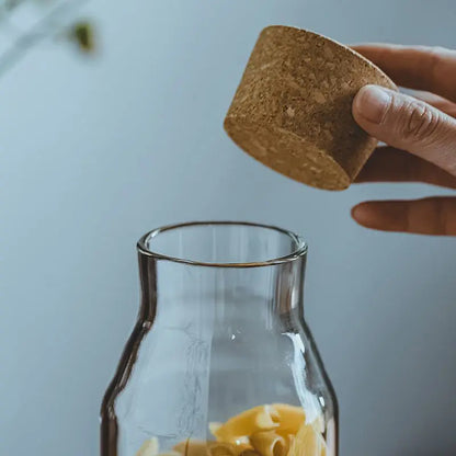 Inttox-Bocaux scellés en verre borosilicaté de qualité alimentaire avec couvercle en liège