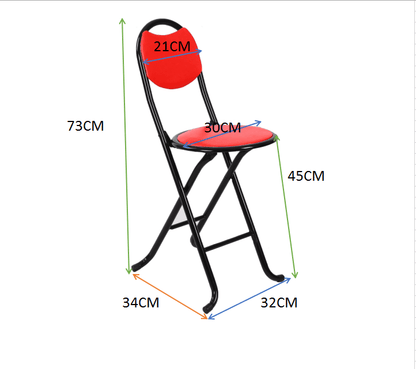 Inttox-Chaise Pliable en Plastique avec Pieds en Métal - Inttox