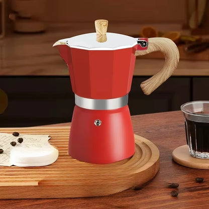 Inttox-Cafetière Moka Classique, Facile à Utiliser et Nettoyer, 6 Tasses