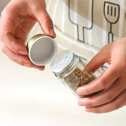 Inttox-Bouteille d'Assaisonnement avec 20 Pots en Verre à Tête Ronde
