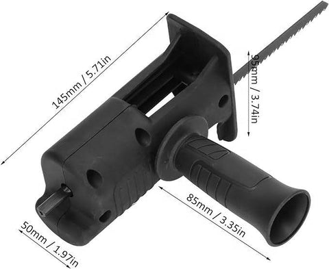 Inttox-Perceuse Électrique Multifonction avec Adaptateur de Scie Sauteuse et Scie Alternative Portable