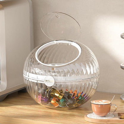 Inttox-Boîte de Rangement Transparente pour Capsules de Café Sphériques