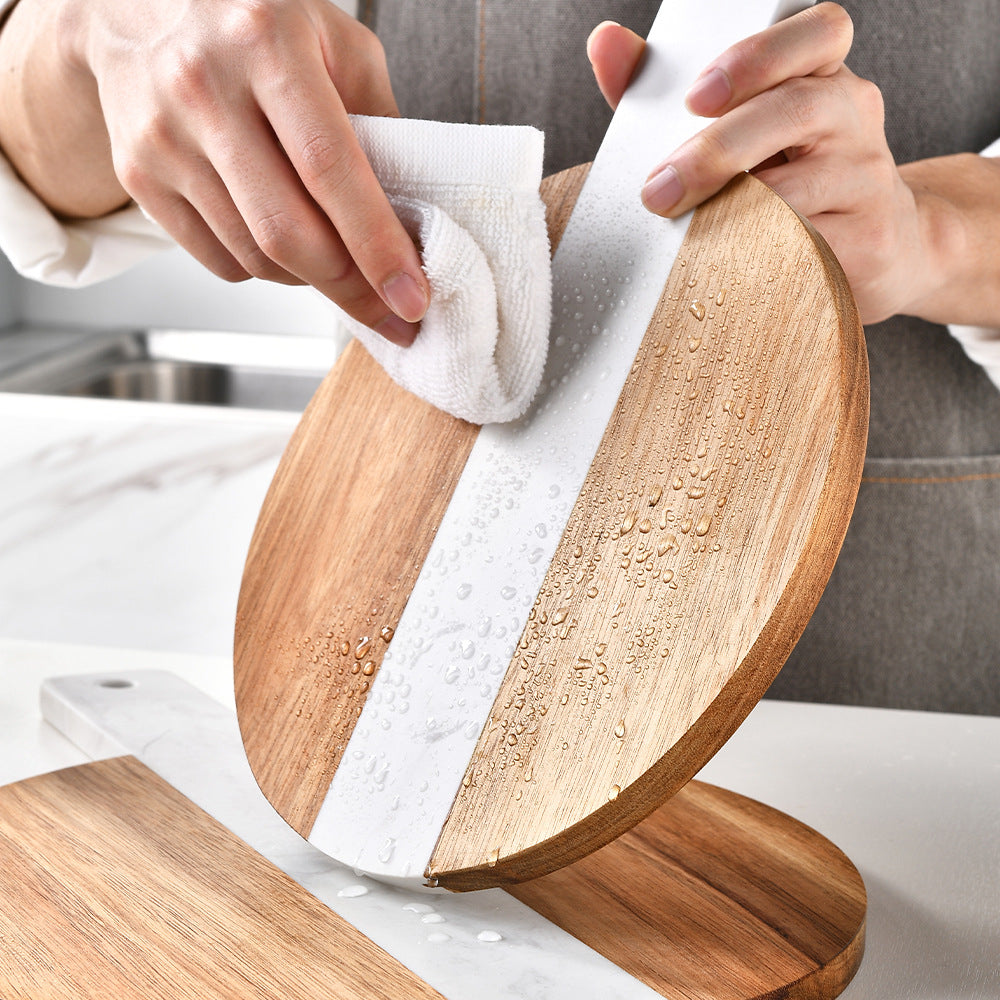 Inttox-Planche à Découper en Bois d’Acacia Naturel