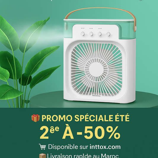 Inttox-Mini Ventilateur de Brume Portable 🧊