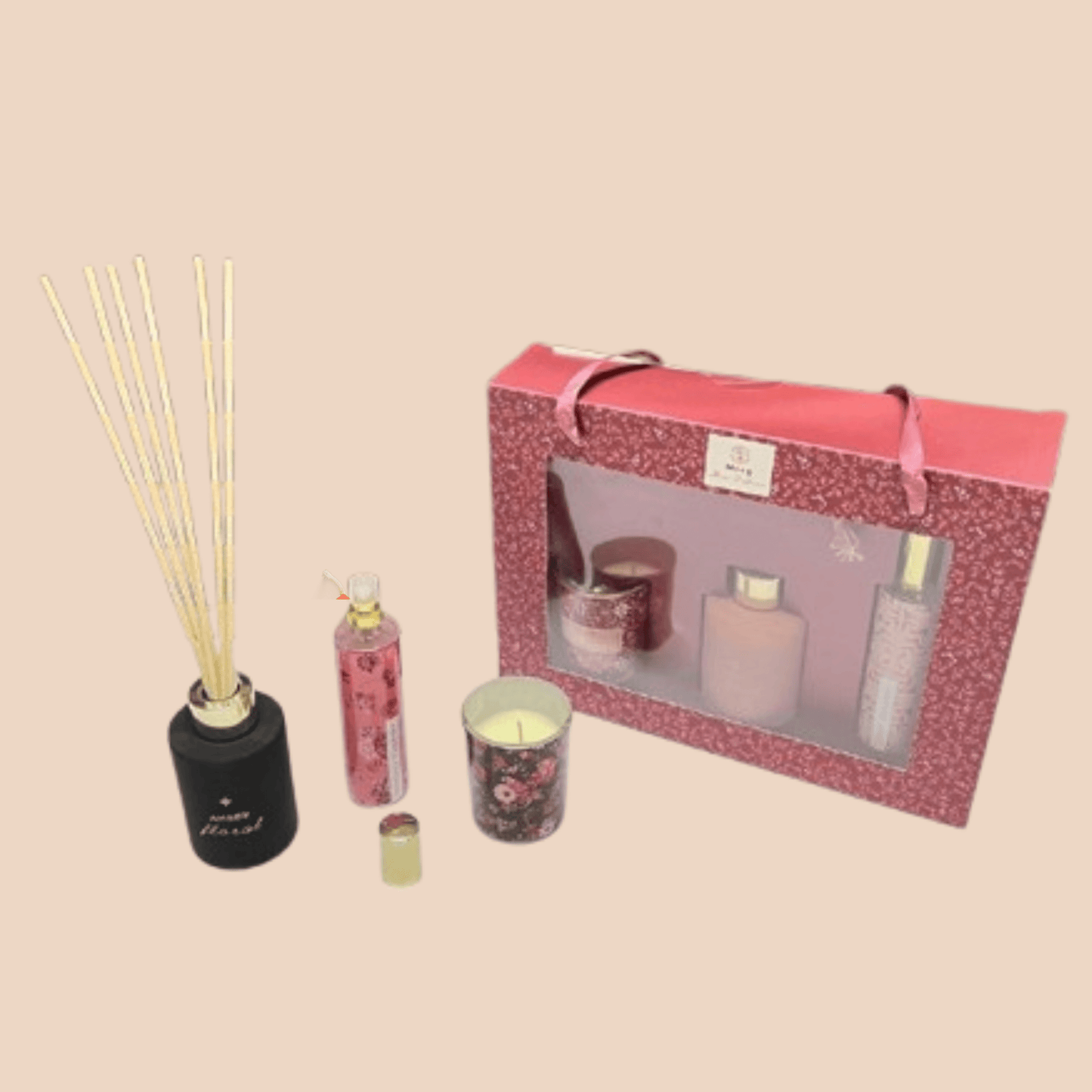 Inttox-Collection Cadeau Floral - Set de Parfums et Bougies Édition Élégante