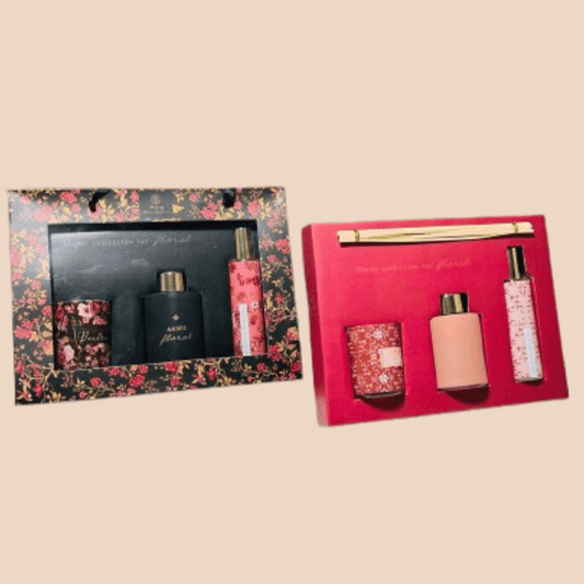 Inttox-Collection Cadeau Floral - Set de Parfums et Bougies Édition Élégante