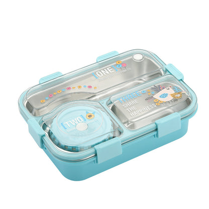 Inttox-🍱 Boîte à Lunch Inttox Kids – 3 Compartiments Étanches et Isolés