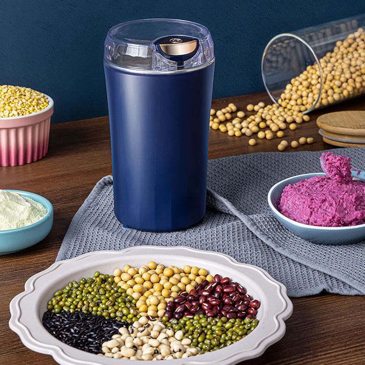 Inttox-Mini Moulin à Café Électrique pour Grains, Épices, Herbes et Plus avec Lames en Acier Inoxydable