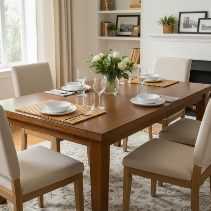 Inttox-Tapis de Bain en Bois Naturel INTTOX