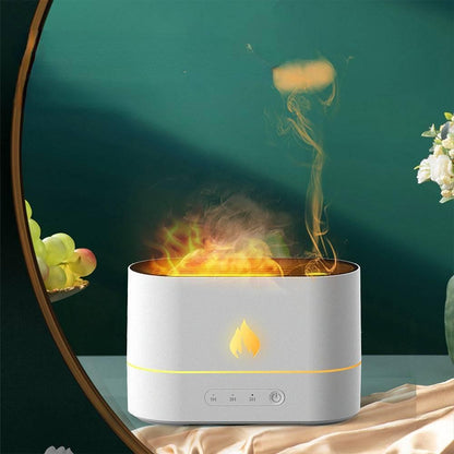 Inttox-Diffuseur d'Huiles Essentielles Flame avec Veilleuse à Flamme - Relaxation et Aromathérapie Apaisante - Inttox