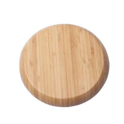 Inttox-Plateau de Service Rond Ottoman en Bois de Bambou pour Café et Nourriture 30cm