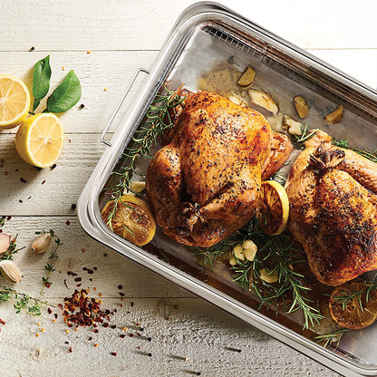 Inttox-Ensemble de Plateaux Croustillants en Acier Inoxydable Antiadhésif