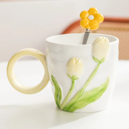 Inttox-🌷 2 Tasses en céramique tulipe Inttox