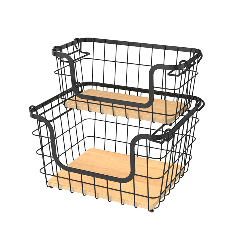 Inttox-Lot de 2 Paniers de Rangement Rectangulaires