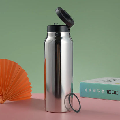 Inttox-🥤 Bouteille Thermos  avec Couvercle Magnétique & Support Téléphone 📱✨