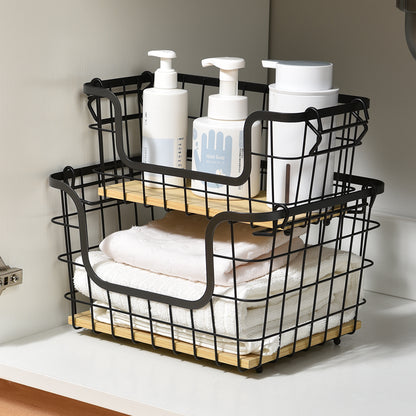 Inttox-Lot de 2 Paniers de Rangement Rectangulaires