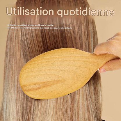 Inttox-Brosse à Cheveux Écologique en Bois