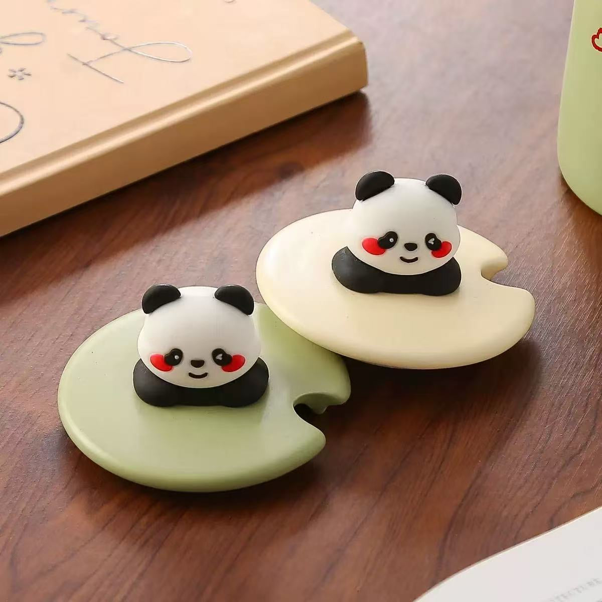 Inttox-🐼 2 Tasse en Céramique Panda avec Couvercle  ☕✨