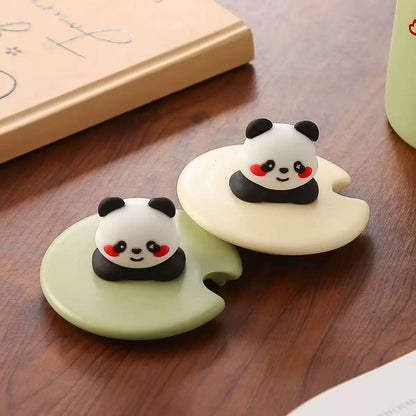 Inttox-🐼 2 Tasse en Céramique Panda avec Couvercle  ☕✨
