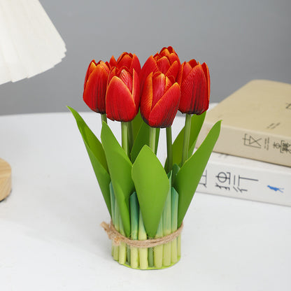 Inttox-🌷 Bouquet de Tulipes Artificielles 7 Têtes