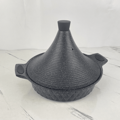 Inttox-Marmite à Tajine Classique Marocaine en Aluminium Émaillé Antiadhésif avec Couvercle 30cm