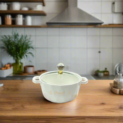 Inttox-🍜✨ Bol à Nouilles en Céramique avec Double Anse  🥣👩‍🍳