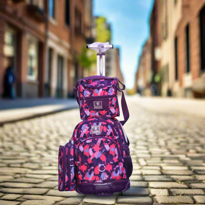 Inttox-🎒❄ Ensemble sac à dos à roulettes 3 pièces