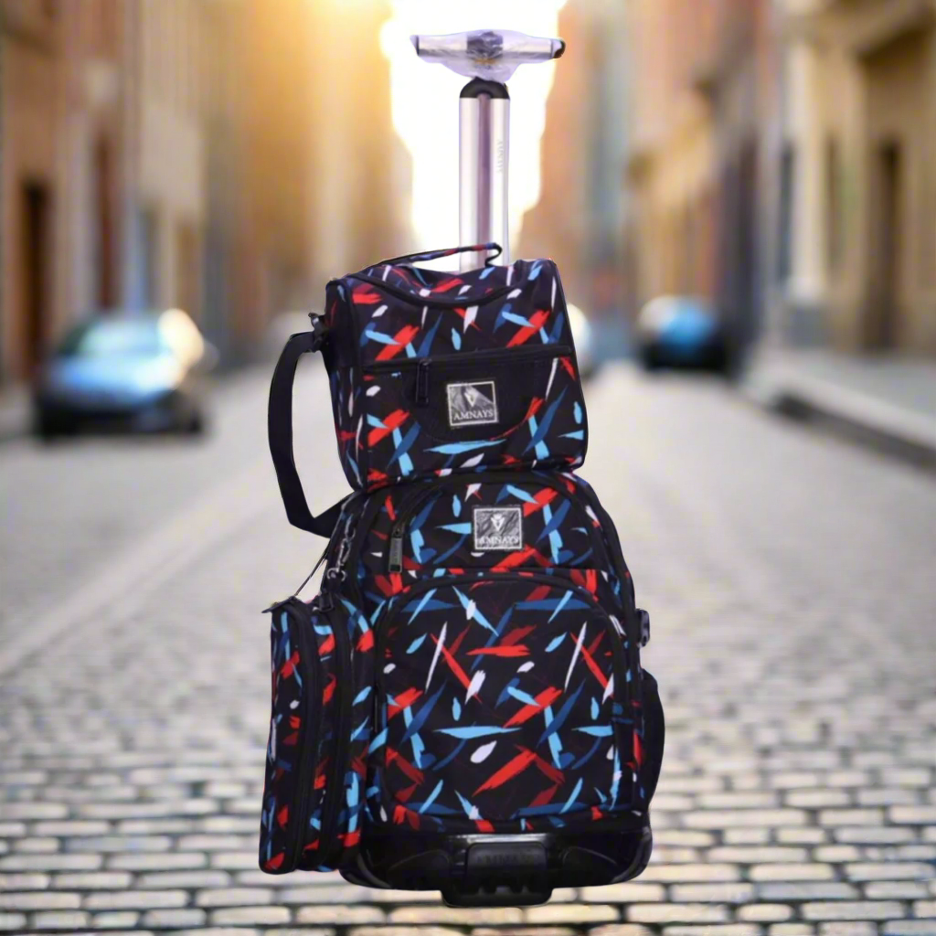 Inttox-🎒❄ Ensemble sac à dos à roulettes 3 pièces