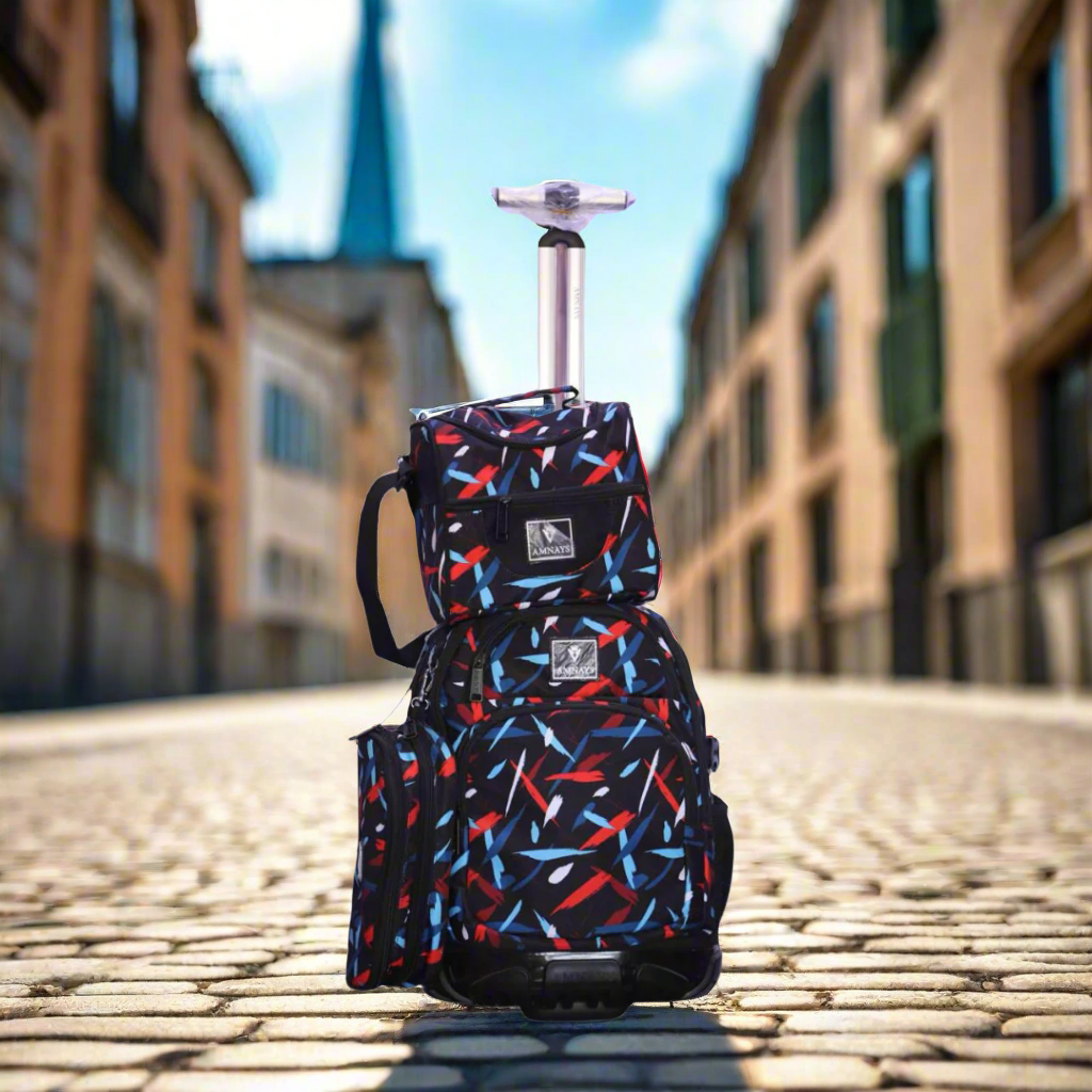 Inttox-🎒❄ Ensemble sac à dos à roulettes 3 pièces