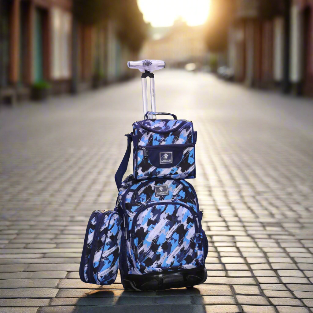 Inttox-🎒❄ Ensemble sac à dos à roulettes 3 pièces
