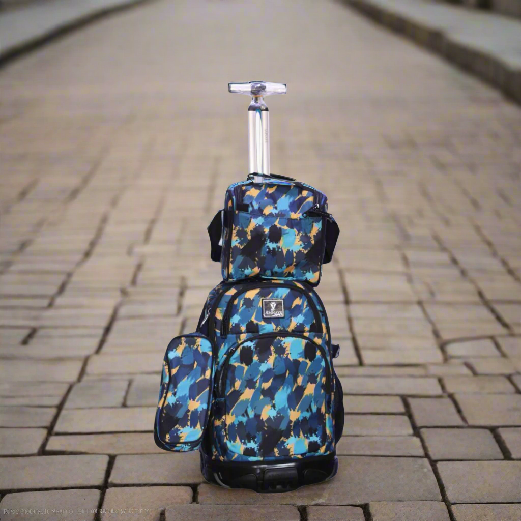 Inttox-🎒❄ Ensemble sac à dos à roulettes 3 pièces