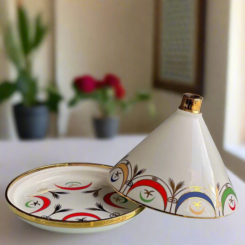 Inttox-🌟 Tajine Marocain Coloré en Céramique Inttox 🍽️✨