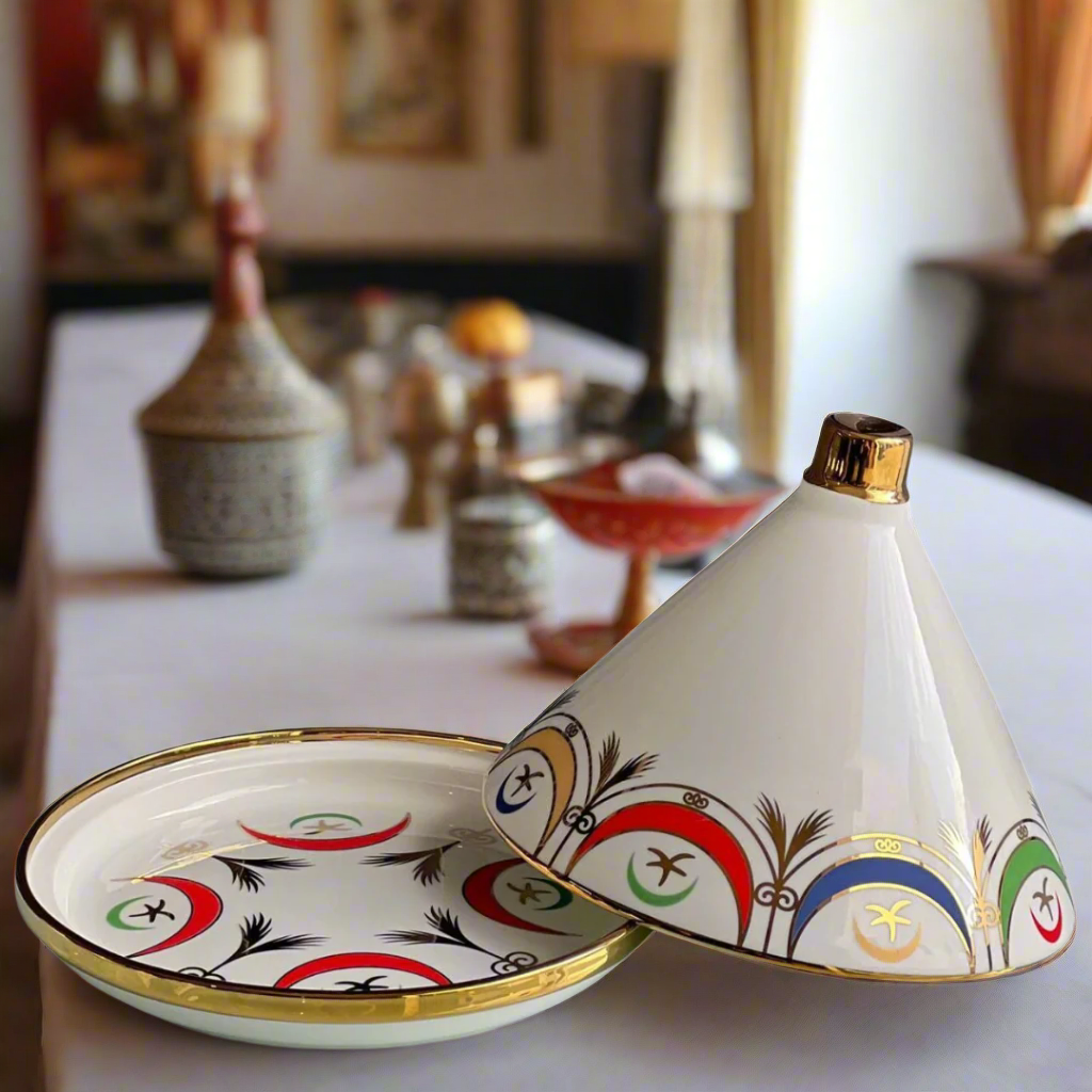 Inttox-🌟 Tajine Marocain Coloré en Céramique Inttox 🍽️✨