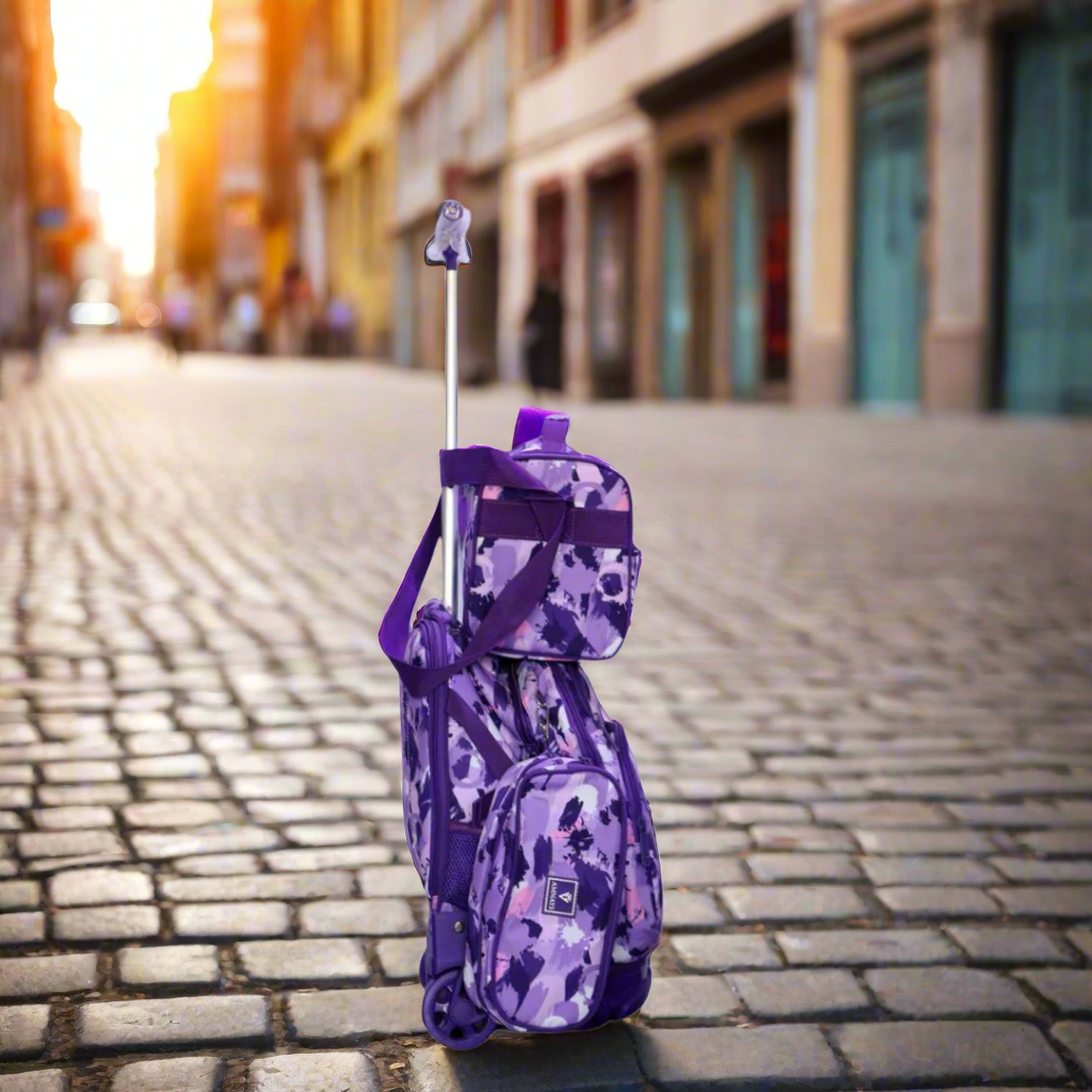 Inttox-🎒❄ Ensemble sac à dos à roulettes 3 pièces