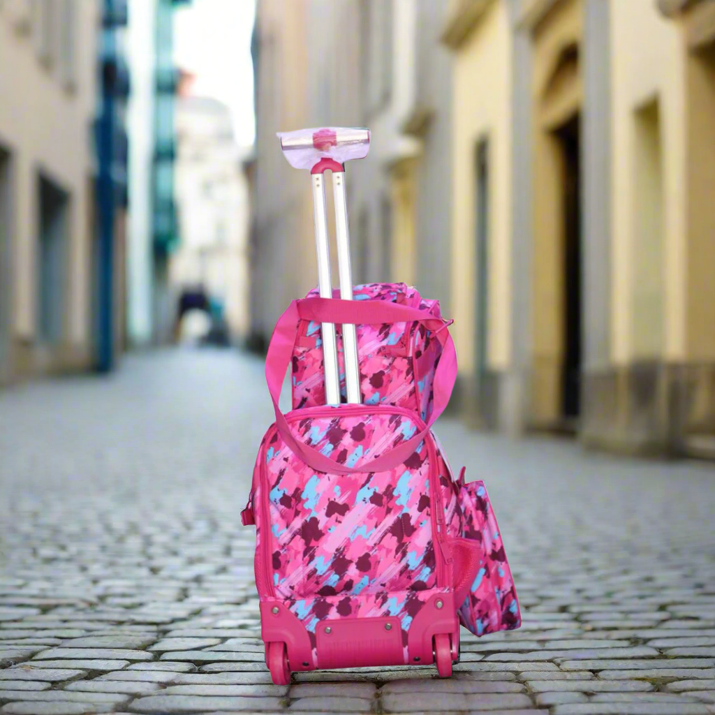 Inttox-🎒❄ Ensemble sac à dos à roulettes 3 pièces