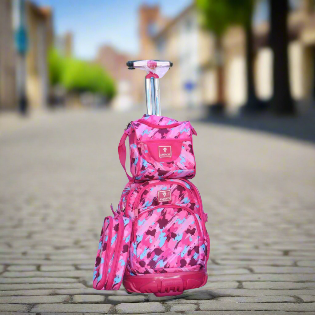 Inttox-🎒❄ Ensemble sac à dos à roulettes 3 pièces