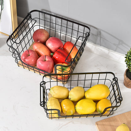 Inttox-Lot de 2 Paniers de Rangement Rectangulaires