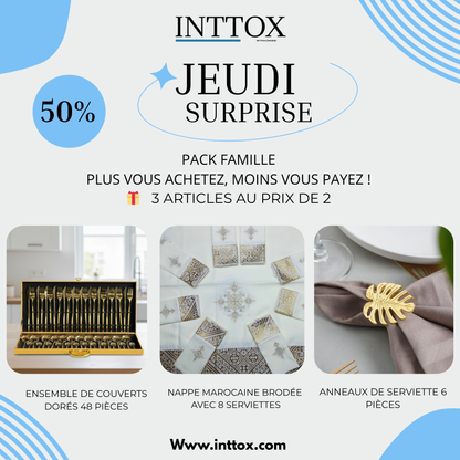 Pack Famille inttox Art de la Table Doré