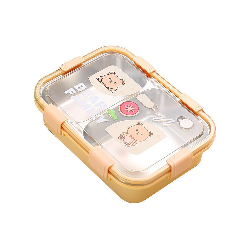 Inttox- Boîte à Lunch Bento pour Enfants en Acier Inoxydable, 800 ml, Isolée à 2 Compartiments