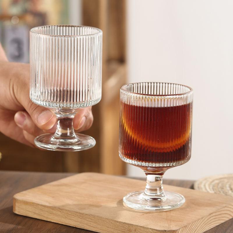 Inttox-Ensemble de 6 Verres Blancs de Haute Qualité - Verrerie Gravée pour Eau, Jus et Lait