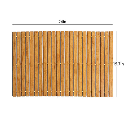 Inttox-Tapis de Bain en Bois Naturel INTTOX