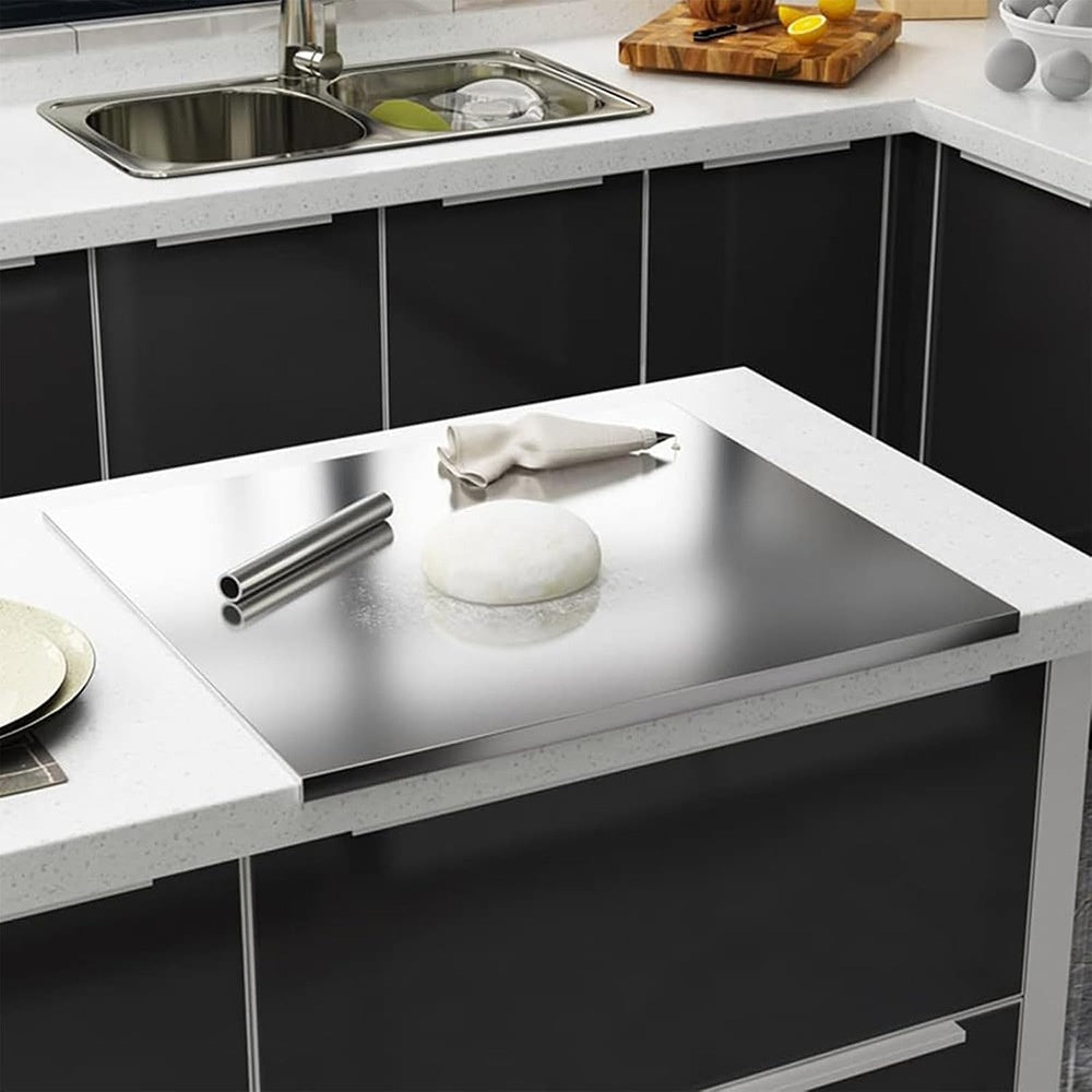 Inttox-Grande Planche à Découper Multifonctionnelle en Acier Inoxydable