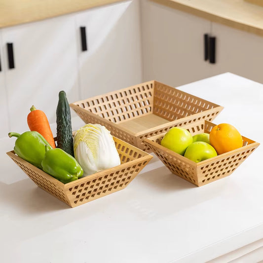 Inttox-🥖🍎 Panier Inttox en Bambou – 3 piece