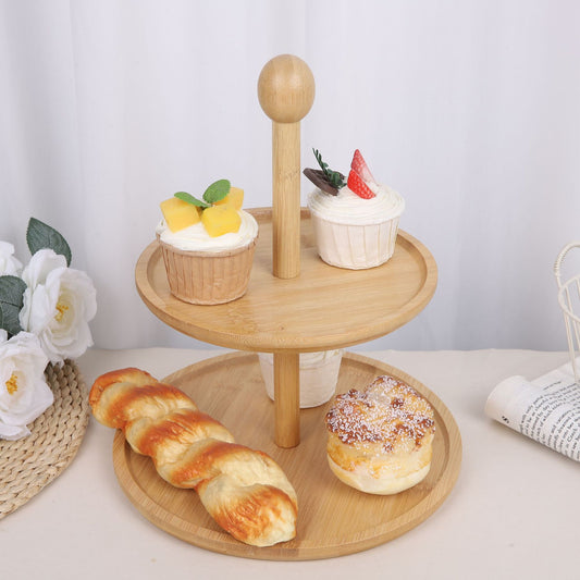 Inttox-🎂 Présentoir à Gâteau en Bambou – Inttox 🍵✨