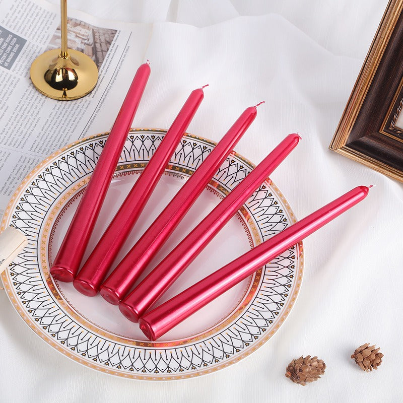 Inttox-Bougies Longues et Coniques Multicolores – Lot de 12