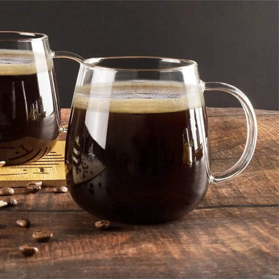Inttox-☕💎 Tasse Personnalisée en Verre Borosilicaté – Pour Café & Thé 🌿🍵