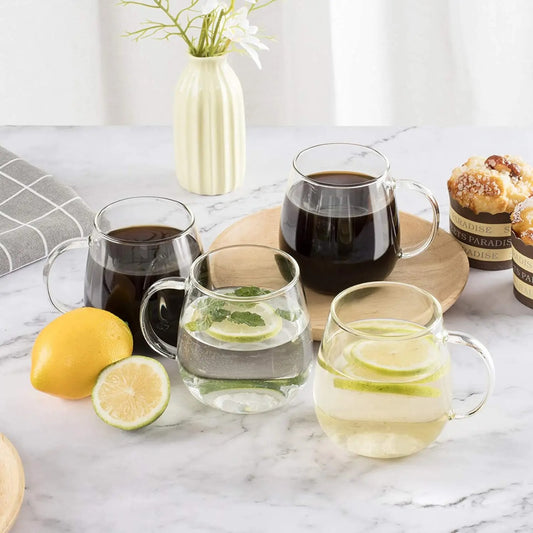 Inttox-☕💎 Tasse Personnalisée en Verre Borosilicaté – Pour Café & Thé 🌿🍵