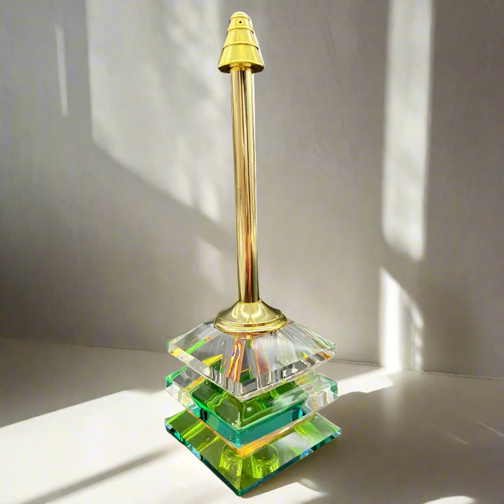 Inttox-🌿💎 Bouteille de Parfum Rechargeable en Verre Cristal – 12ml ✨🌸
