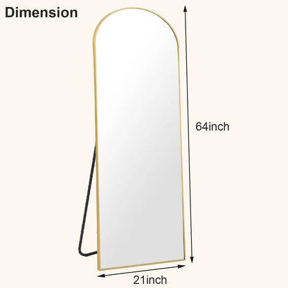 Inttox-🪞✨ Miroir de Sol Pleine Longueur en Arc – Grand Format Esthétique & Élégant 🏡💎