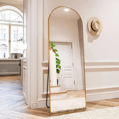Inttox-🪞✨ Miroir de Sol Pleine Longueur en Arc – Grand Format Esthétique & Élégant 🏡💎